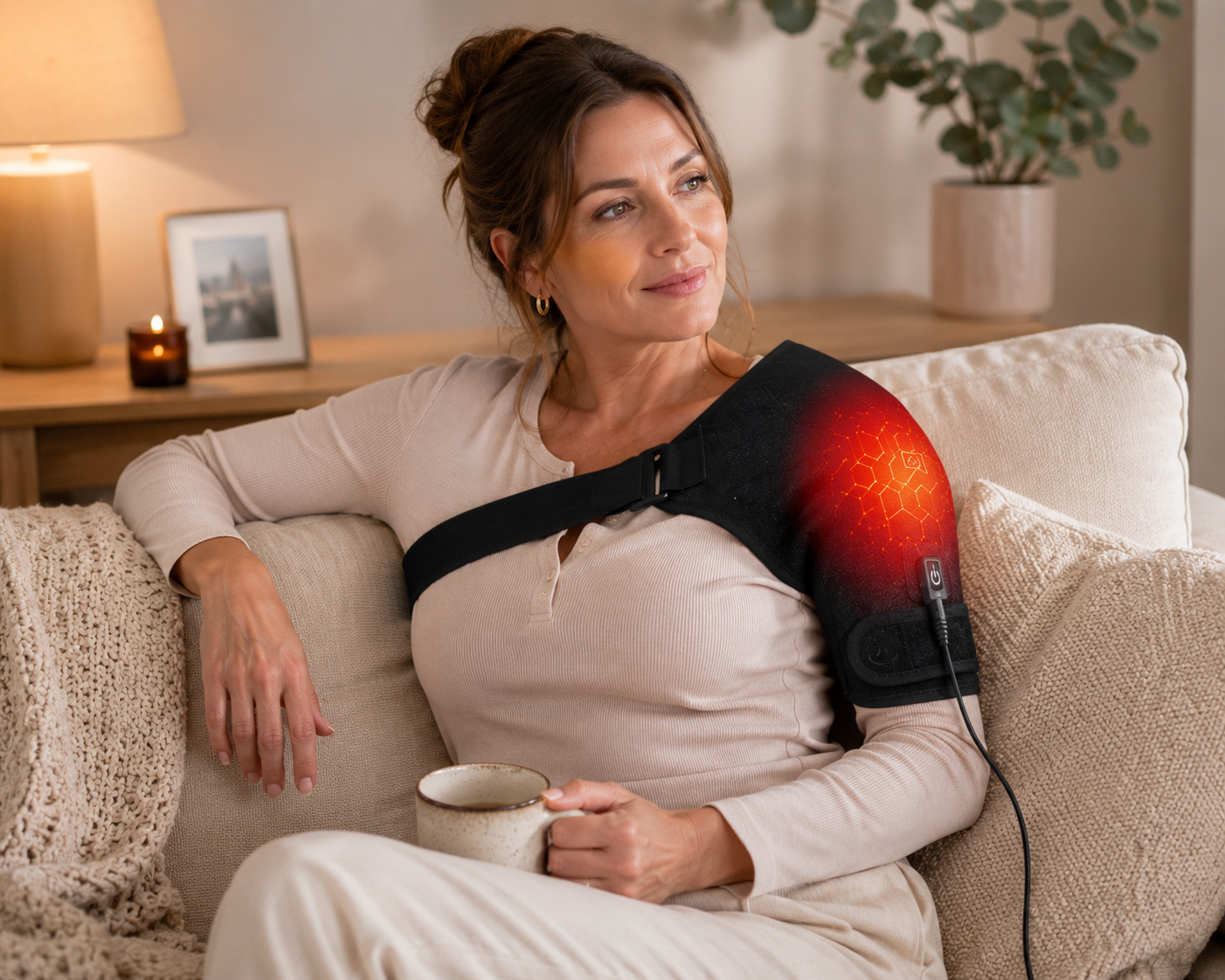 Beheizbare Schulterbandage mit Tiefenwärme – Entspannung & Komfort für den Alltag