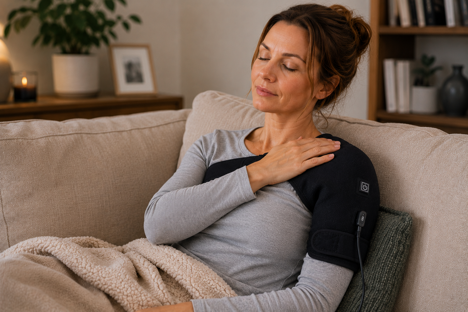 Beheizbare Schulterbandage mit Tiefenwärme – Entspannung & Komfort für den Alltag